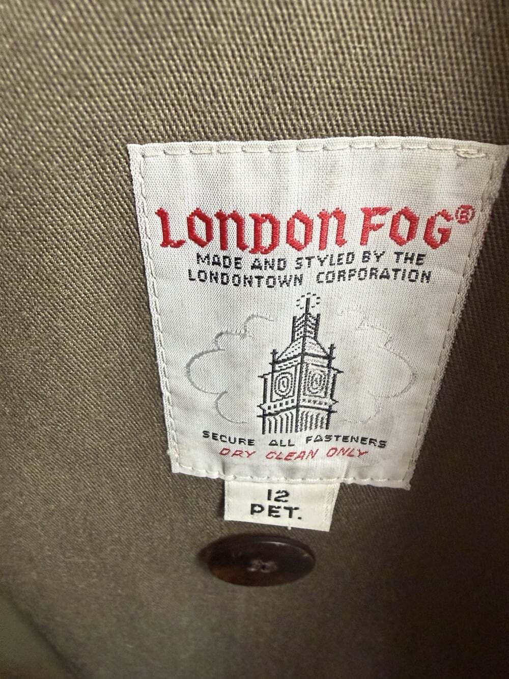 VTG London Fog Gabriela 66 Trench Coat 12P Khaki Belted Zip Liner Union Made - Picture 4 of 6
